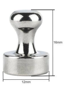 Magnet neodymový 12mm s kuželkou 5ks