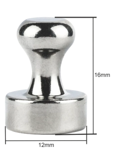 Magnet neodymový 12mm s kuželkou 5ks
