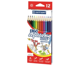 CENTROPEN pastelky trojboké 12barev