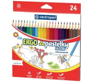 CENTROPEN pastelky trojboké 24barev