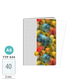 ARGUS Sešit A6 , 40 listů - linkovaný 644 ARGUS Cube