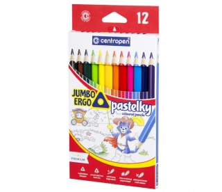 CENTROPEN pastelky trojboké 12 barev JUMBO