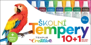 Temperové barvy sada 10+1 BONUS štětec ZDARMA