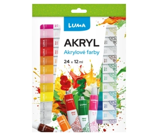 LUMA Barvy akrylové 24 x 12 ml