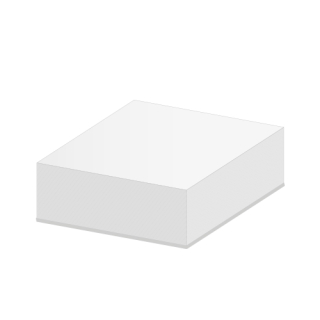 Blok kostka bílá 9x9x4,5 cm - lepená