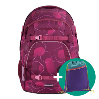 coocazoo Školní batoh coocazoo MATE, Berry Bubbles, certifikát AGR + Dárek
