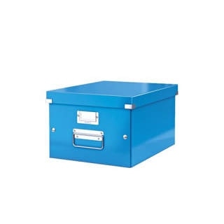 LEITZ Archivační krabice "CLICK&STORE", A4, lakový lesk, modrá