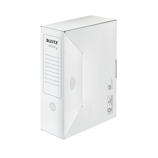 LEITZ Archivní box A4 / 100mm, recyklovaný karton, LEITZ "Infinity", bílý
