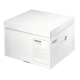 LEITZ Archivní kontejner, velikost M, recyklovaný karton, LEITZ "Infinity", bílý
