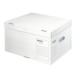 LEITZ Archivní kontejner, velikost L, recyklovaný karton, LEITZ "Infinity", bílý