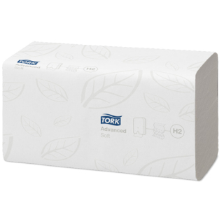 TORK Utěrky skládané TORK "Advanced Interfold" Soft k systému H2, bílé