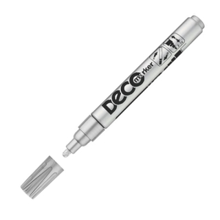 ICO Lakový popisovač, 2-4 mm, ICO "Decomarker", stříbrný