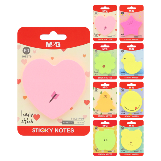 M&G Blok lepící M&G Lovely stick 71x71 mm, 60 listů (8 designů)