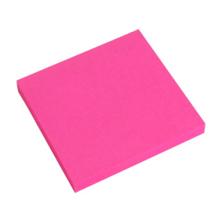 JUNIOR Blok lepicí NEON růžový 76 x 76 mm