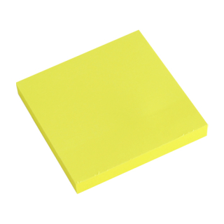 JUNIOR Blok lepicí NEON žlutý 76 x 76 mm