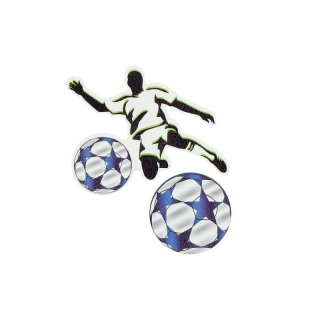 SPIRIT Sticker na tašku Football Player, sada 2 ks