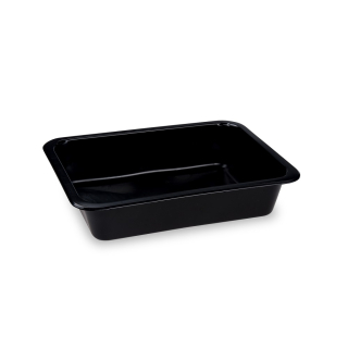  Menu mísa (PP) Reware Lunch nedělená opakovaně použitelná černá 227 x 178 x 49 mm [20 ks]