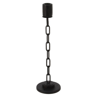 KOOPMAN Svícen s řetězem v černé barvě 35 cm