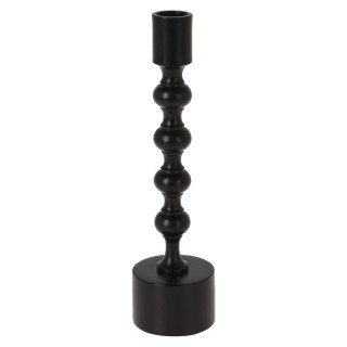 KOOPMAN Svícen kovový ve černé barvě 23 cm