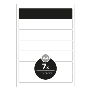 Altryal Etikety Top Stick A4/100 ks, 192x38 mm - 7 etiket, bílé