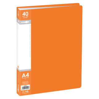 JUNIOR Katalogová kniha A4/40 listová, oranžová