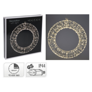 Vánoční věnec 480 mikro LED světel 38 cm