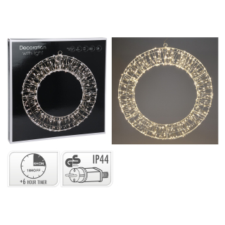Vánoční věnec 720 mikro LED světel 50 cm