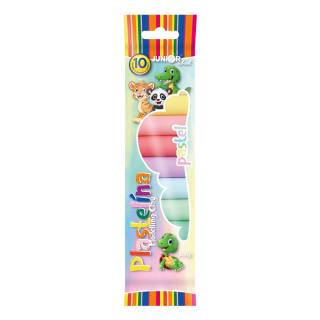 JUNIOR Plastelína JUNIOR 10 odstínů, 200g Pastel