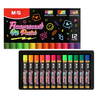 M&G M&G Fluorescenční olejové pastely - sada 12 kusů