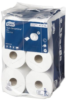 Toaletní papír, systém T9, dvouvrstvý, průměr: 14,9 cm, TORK " SmartOne® Mini", bílý