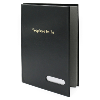 KARTON P+P Podpisová kniha - Hanibal černá, 14 dělících listů