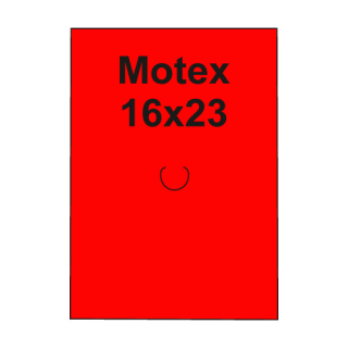MOTEX Etikety cen. MOTEX 16x23 hranaté, 870 etiket/kotouček, červené