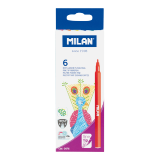 MILAN Fixy MILAN s kulatým hrotem 2 mm - sada 6 ks