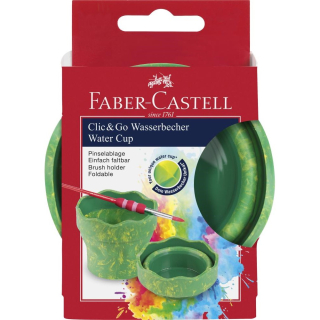 FABER-CASTELL Pohár na čištění štětců Klik FABER-CASTELL - zelený mramor
