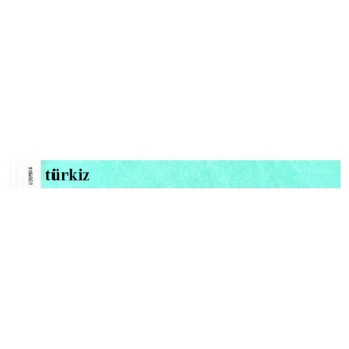 Identifikační náramek, 3/4", Tyvek, tyrkysová, 100 ks
