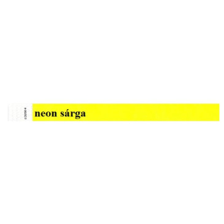 Identifikační náramek, 3/4", Tyvek, NEON žlutý, 100 ks