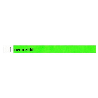 Identifikační náramek, 3/4", Tyvek, NEONově zelený, 100 ks