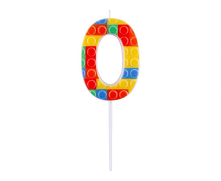 GoDan S.A. Dortová svíčka - číslice "0" Bloky 10,5 cm