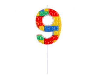 GoDan S.A. Dortová svíčka - číslo "9" Bloky 10,5 cm
