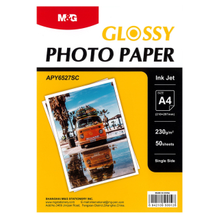 M&G Fotopapír pro inkoustové tiskárny A4, lesklý, 50 listů, 230g