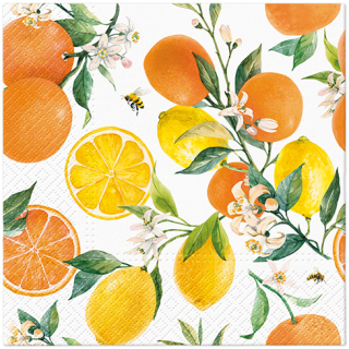 PAW Ubrousky PAW L 33x33cm Citrus with bees