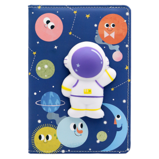 JUNIOR Dětský zápisník A5, 80 listů, měkké PU desky - Space
