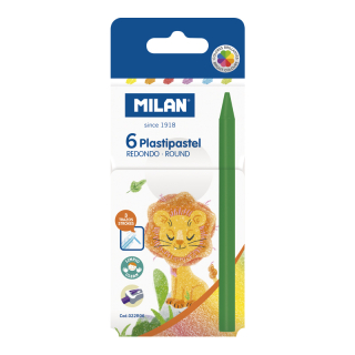 MILAN Pastelky MILAN kulaté plastické 6 ks