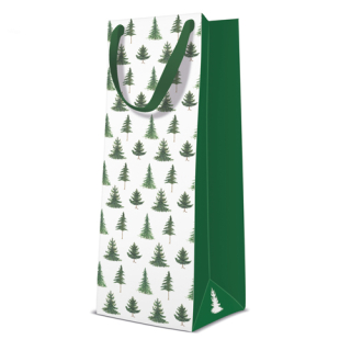 PAW Dárková taška PAW Conifer Trees, bottle - 12x37x10 cm