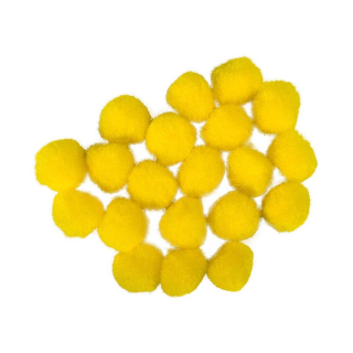 JUNIOR-ST Dekorační pompony 2 cm žluté - sada 20 ks