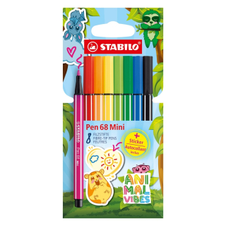 STABILO STABILO Pen 68 Mini Animal Vibes (sada 8 kusů)