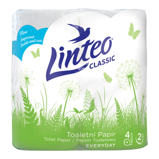 LINTEO Toaletní papír Linteo Classic 4 ks (2-vrstvý, 15m)