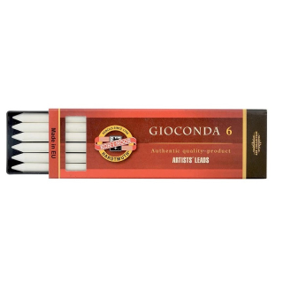 KOH-I-NOOR Křída kreslířská KOH-I-NOOR Gioconda 5,6 mm bílá (6 ks)