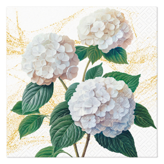 PAW Ubrousky PAW L 33x33cm Romantic White Hydrangeas