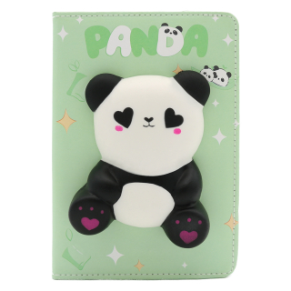 JUNIOR Dětský zápisník 127 x 175 mm, 80 listů, měkké PU desky - Panda